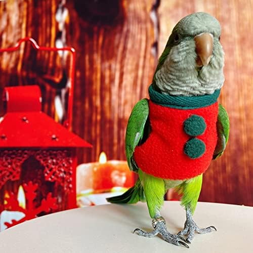 Облекло за птици - Памук Коледен Пуловер, Ръчно изработени, Риза, Дебел Зимен Топъл Както и Костюм за Папагали, Африкански