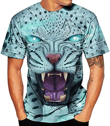 Мъжки ризи с къс ръкав Soldier, летни Улични Тениски с 3D принтом тигър, Атлетическая тениска с кръгло деколте, плажни