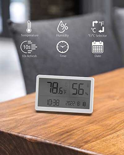 Wintact Дигитален Термометър-Влагомер, М Контрол на температурата и Влагата, както за Вътрешно, Външно у Дома, Спални,