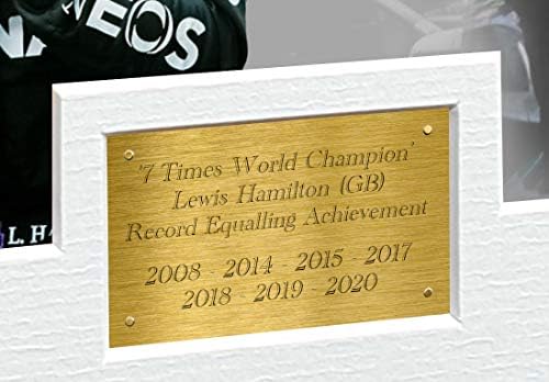 Чанти и заключващи се шкафчета 7 пъти шампион на Празничното издание формат А4 12х8 с автограф Люис Хамилтън - Мерцедес-AMG