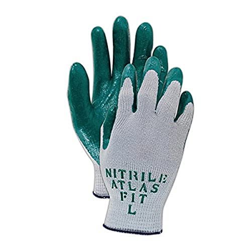 Трикотажная ръкавица SHOWA Best 350 м SHOWA Best Ръкавица Atlas Fit 350 PF с нитриловым покритие за дланите, Зелена,