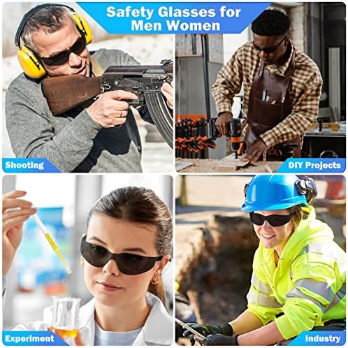 Защитни очила, защитни Очила за Мъже и Жени, Защитни Очила ANSI Z87.1 с Прозрачни Защитни лещи за Работа, Лабораторията