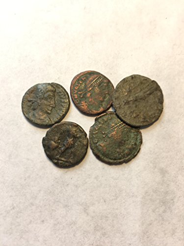 ТОВА е 5 римски бронзови монети, които идват в подарък пакет Обелени
