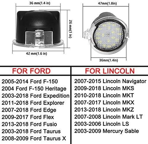 Напълно Led Страничната Лампа под Огледалото за Ford F-150 Expedition Explorer Edge, Flex Fusion Taurus X Линкълн