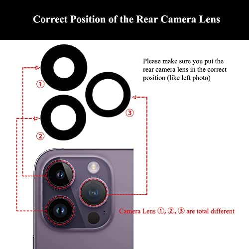 Смяна на стъкло на обектива на задната камера LOZOP с предварително зададена лепило Съвместимост с iPhone