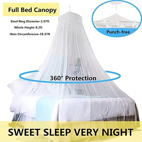 Оригиналната mosquito net с Балдахин за легло 250 бр., Топли Бели Завеси, Престилка за Декор на стаята Момичета