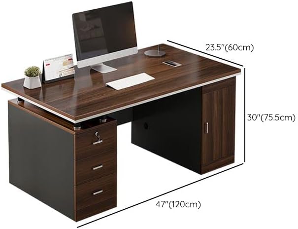 Компютърно Бюро CraftThink, Правоъгълен Игрална маса с чекмеджета Модерен Здрав Работно Бюро за Домашния офис Ъглово Бюро