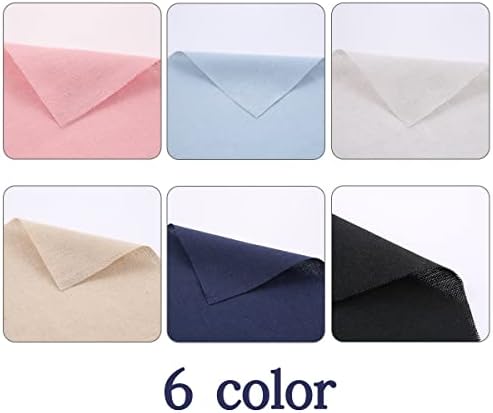 Насладете се на 6 Разноцветни кърпички за бродиране от изкуствен лен, 12 конци за бродиране 4 цвята, 2 цветни водоразтворими