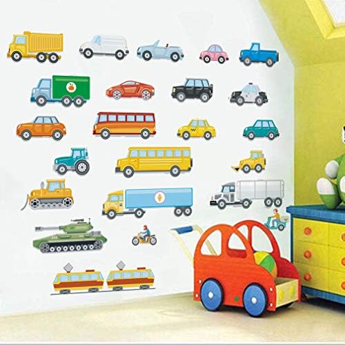 Стикери За Стени, Коли Runtoo Стикери За Стени на автомобилния Транспорт за Декор на Детска Стая За Момчета