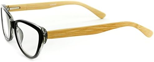 Дамски Очила за четене Cateye Дзен Valley с домашен Любимец Принтом и дърворезба Temple