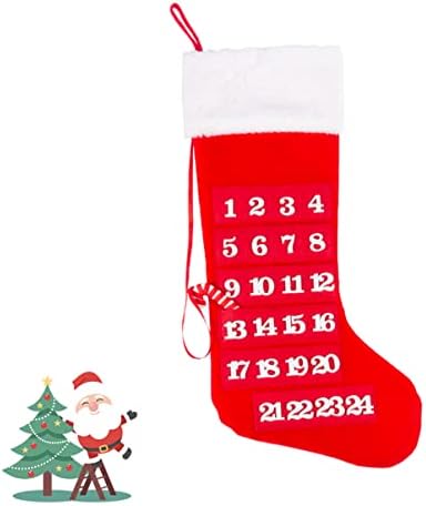 PRETYZOOM Haning Украса Червен Чорап за Декорация от Филц Празнична Украса на Стената Коледа Камина Коледа прозорец