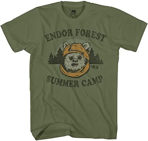 Забавна Тениска За възрастни Ewok Endor Forest Summer Camp Wicket Връщане на Джедаите
