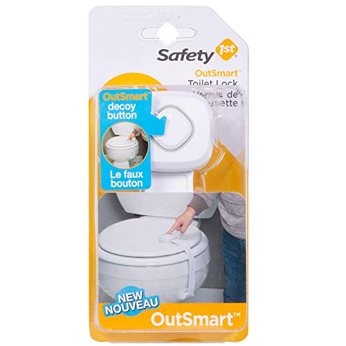Сигурна 1-ва заключване за тоалетна OutSmart, Бял, 1 брой (опаковка по 1 парче)