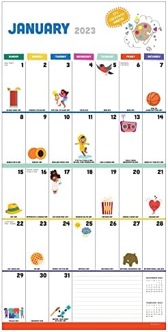 TF PUBLISHING Duck Патица Гъска 2023 Стенен Календар за 12 месеца | Премия 2023 Стенен Календар | Голям Стенен Календар