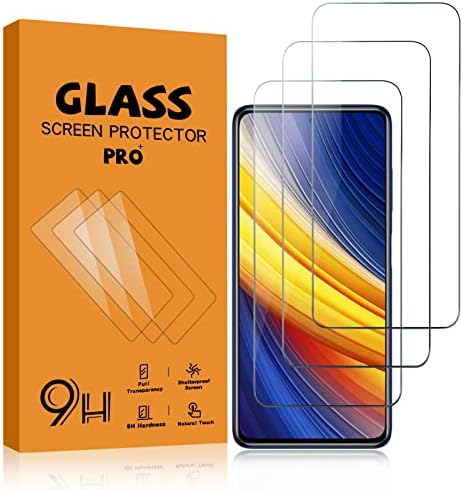 Защитно фолио KKEIKO от 3 опаковки, съвместима с Xiaomi Poco X3 NFC /Xiaomi Poco X3 PRO, Защитен слой от закалено стъкло