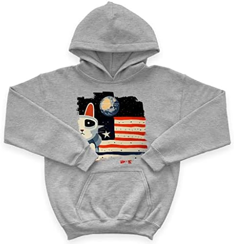 Детска hoody с качулка от порести руно Space Cat - USA Kids' Hoodie - Детска hoody Patriot