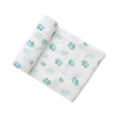 Муслиновое Пеленальное одеяло NUOLUX За Новородено, Марлевая Памучен опаковка за бебета (Littie Bee) 1