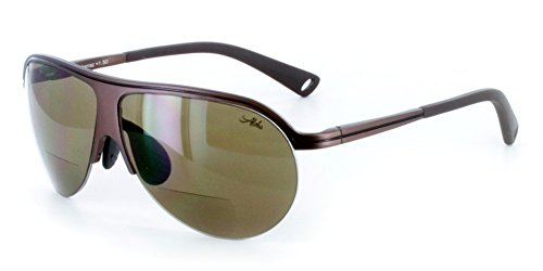 Бифокални очила-авиатори Bahamaz - Оптични лещи и алуминиева дограма по лекарско предписание - 60 мм x 18