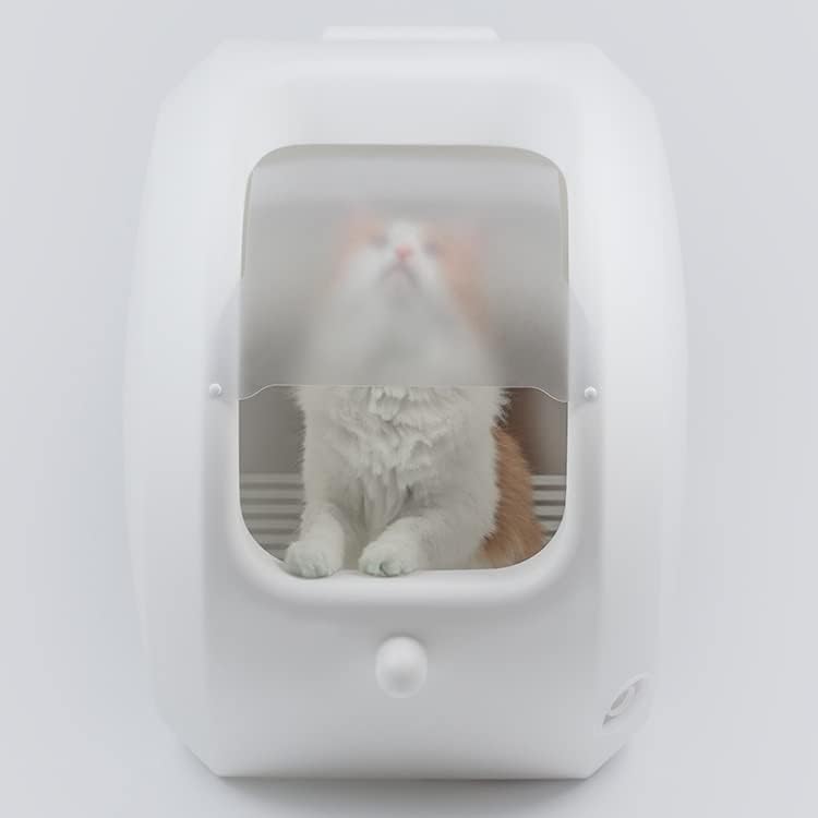 ZLXDP котешката тоалетна за котки Полузакрытый Полуавтоматични Голям Космически Брызгозащищенный Гърне За котки Пясък