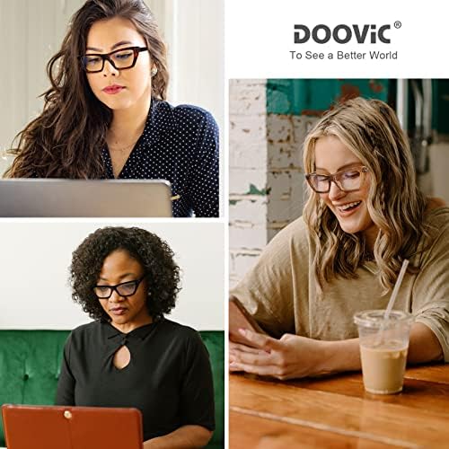 DOOViC 3 опаковане. Модни Очила за четене за жени Модерен Котешко Око Синя Светлина Блокер Компютърни Ридеры
