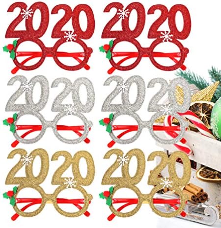 Коледен Декор Holibanna Коледен Декор Забавни Слънчеви Очила 6 бр 2020 Точки честита Нова Година е Необикновена Декоративна