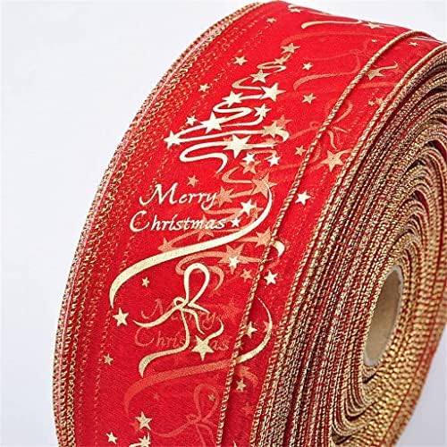 MYSGYH YANGPING - 5 см, и 2 m Коледна лентата на САМ Подарък Кутия Лък Украси Коледно Дърво за Украса Коледен орнамент