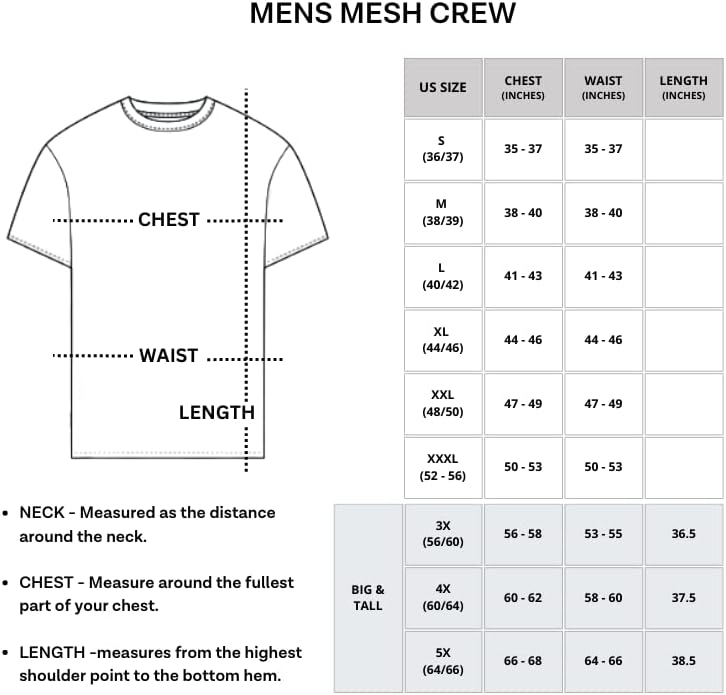 5 Опаковки: Мъжки Бързосъхнеща Стрейчевая Дишаща тениска Tech Crew с къс ръкав Mesh Performance (на разположение в цветове
