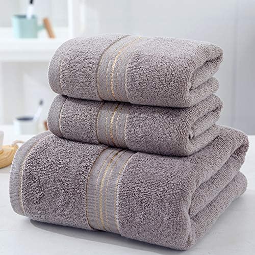 Комплект памучни кърпи / хавлии XIAOHESHOP, Кърпа за спа или баня, 1 Кърпи за баня, 2 Кърпи за ръце - Машинно Пране, Дебели