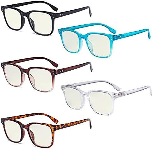 Eyekepper 5 Опаковки на Големите Очила за четене - Квадратни Очила за Четене за Мъже И Жени