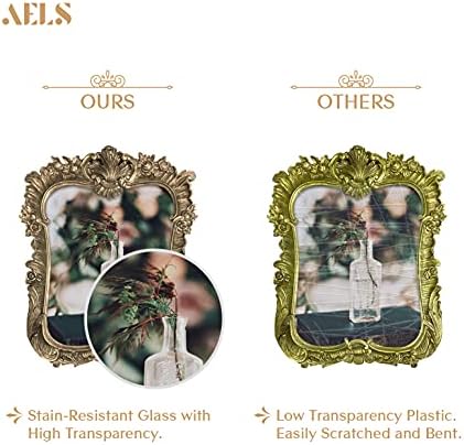 Реколта Рамка за снимки AELS размер 8x10 Инча, Елегантни и Луксозни Старинни Рамки за Снимки със Стъклен Преден панел,