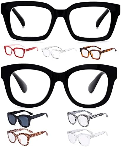 Eyekepper Спестете 10% на 5 опаковки женски очила за четене в ретро стил голям размер, и 4 опаковки женски ридеров