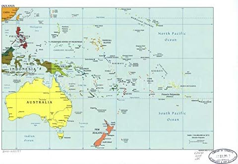 Карта на INFINITE PHOTOS 2001 | Океания| Размер на картата на Океания: 16 x 24 | Подходящ за рамки с размер 16x24 (или