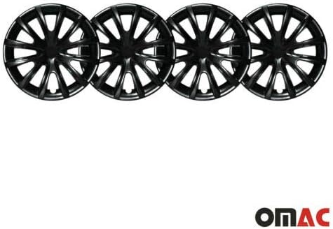 Джантите OMAC 16 Инча за Chevy Colorado Черно и черни 4 бр. Капака Джанти - Шапки ступиц - Подмяна на външната повърхност на автомобилни гуми