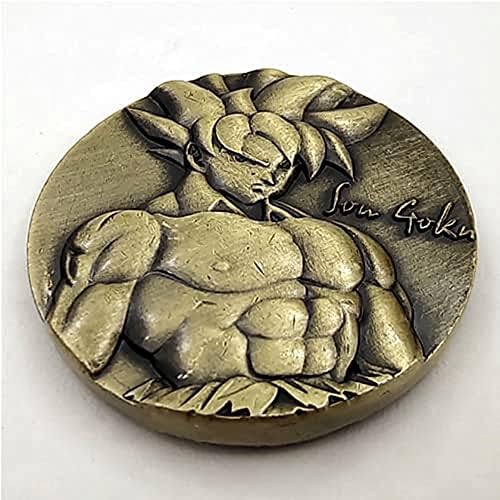 Са подбрани Монета Аниме Goku, 3D перлено бял Запомнящо се Икона, са подбрани Играчка за Феновете