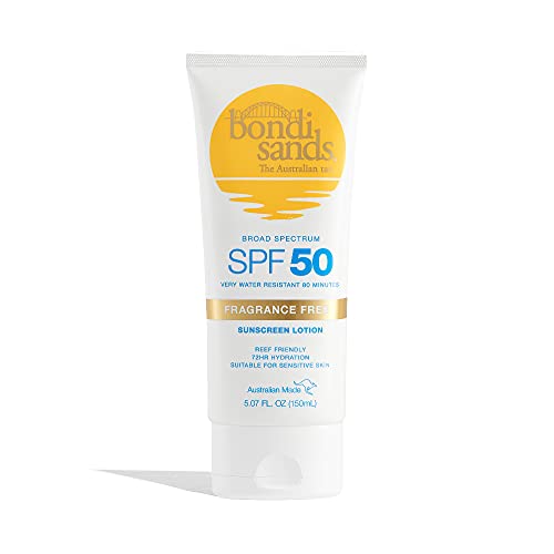 Слънцезащитен лосион за тяло Bondi Sands без ароматизатори SPF 50 | Хидратиращ, с широк спектър на защита,