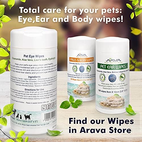Кърпички за очи Arava Домашни любимци, за кучета, котки, Кученца и котенца - Количество 100 броя - Натурални и с