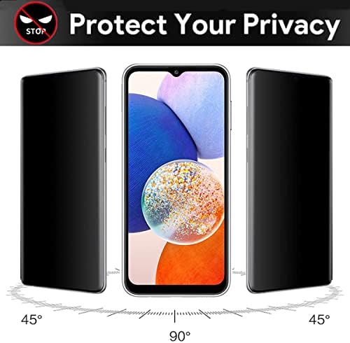 AISELAN за Galaxy A14 5G anti-spyware закалено стъкло, [2 т.] Защитно фолио за Samsung Galaxy A14 5G SM-A146B, SM-A146P със