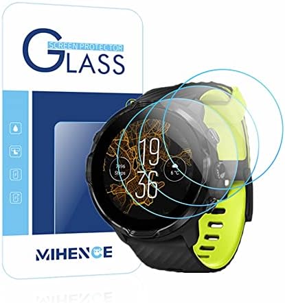 Mihence Съвместим за Suunto 7 Протектор на екрана, защитен слой от закалено стъкло премиум-клас, със защита от