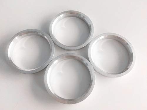 NB-AERO 4 бр. Сребристи алуминиеви пръстени от 66,45 мм (колелце) до 57,1 мм (Ступица) | Централно пръстен Hubcentric