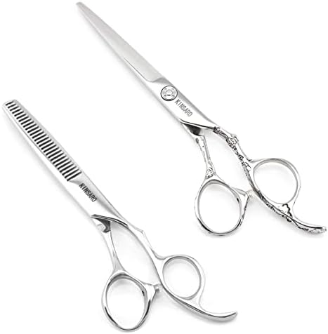 6-ИНЧОВИ Ножица За Подстригване на коса и 5,5-Инчови Ножица За Изтъняване на Коса Фризьорски Ножици за подстригване