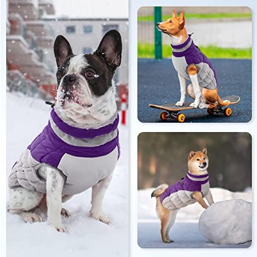 Зимно яке за кучета OUOBOB, Уютна Светоотражающая Водоустойчив Палто за кучета, Ветрозащитная Топли Дрехи за домашни