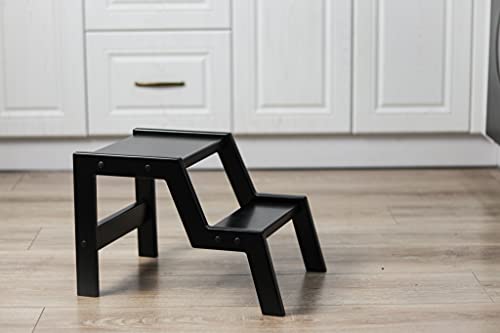 Столче за стъпало дете Черен цвят. Още един инструмент, стъпка по стъпка за деца. Дървени Крака Стол