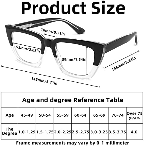 3 Опаковки, Големи очила за четене за жени, нападение от синя светлина, Стилни очила за четене компютърни игри Котешко