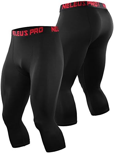 Мъжки Компресия Панталони NELEUS Dry Fit, Гамаши за тренировка и Бягане