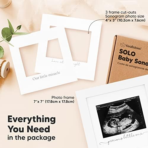 Рамка за сонограммы KeaBabies и рамка за детска сонограммы - Три Ултразвукови рамки за снимки За подарък на бъдещата майка