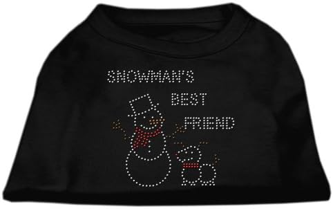 Mirage Стоки за домашни любимци, най-Добрият приятел на Снежен човек Риза С кристали Черен XL (16)