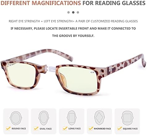 (Трябва да си купя и на двете очи) Костенурки-Лявото око + 0,50 Компютърни очила за четене, блокиране на