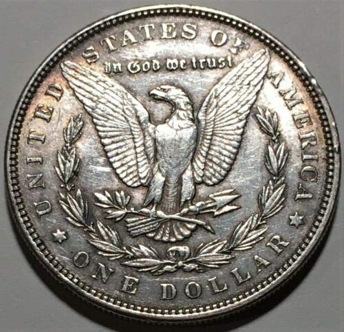 Сребърен долар Морган 1887 г., 1 долар На необращенном формата на