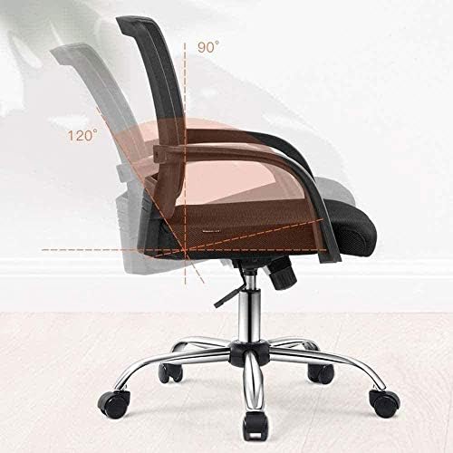 Офис стол XBWEI от окото на материала, фиксирани подлакътници, регулируеми на височина, завъртане ергономичен работно стол