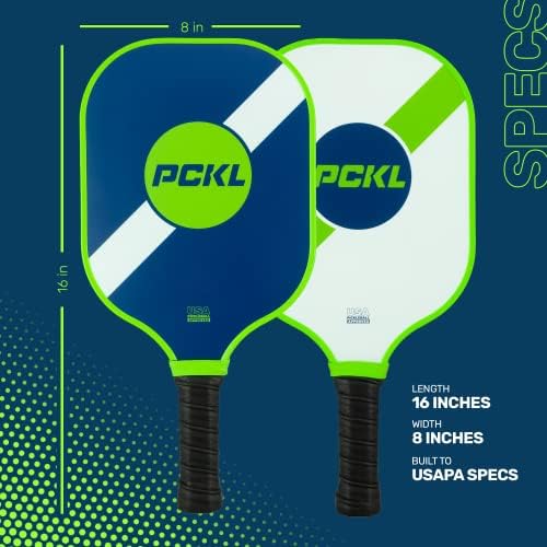 Комплект от 2 плешки и 4 топки PCKL Начинаещи Пакет серия Premium Pickleball | Одобрен за игра в Пиклбол в САЩ | на